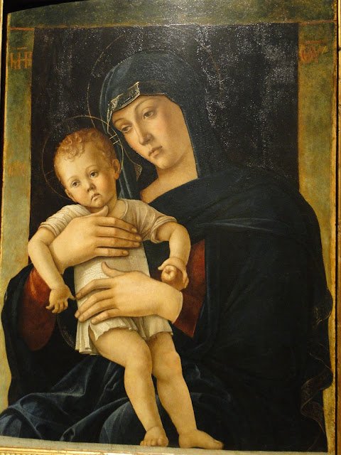 MILÃO COMO CHEGAR À PINACOTECA DE BRERA À PÉ ? Pintura "Madonna col Bambino de Giovanni Bellini