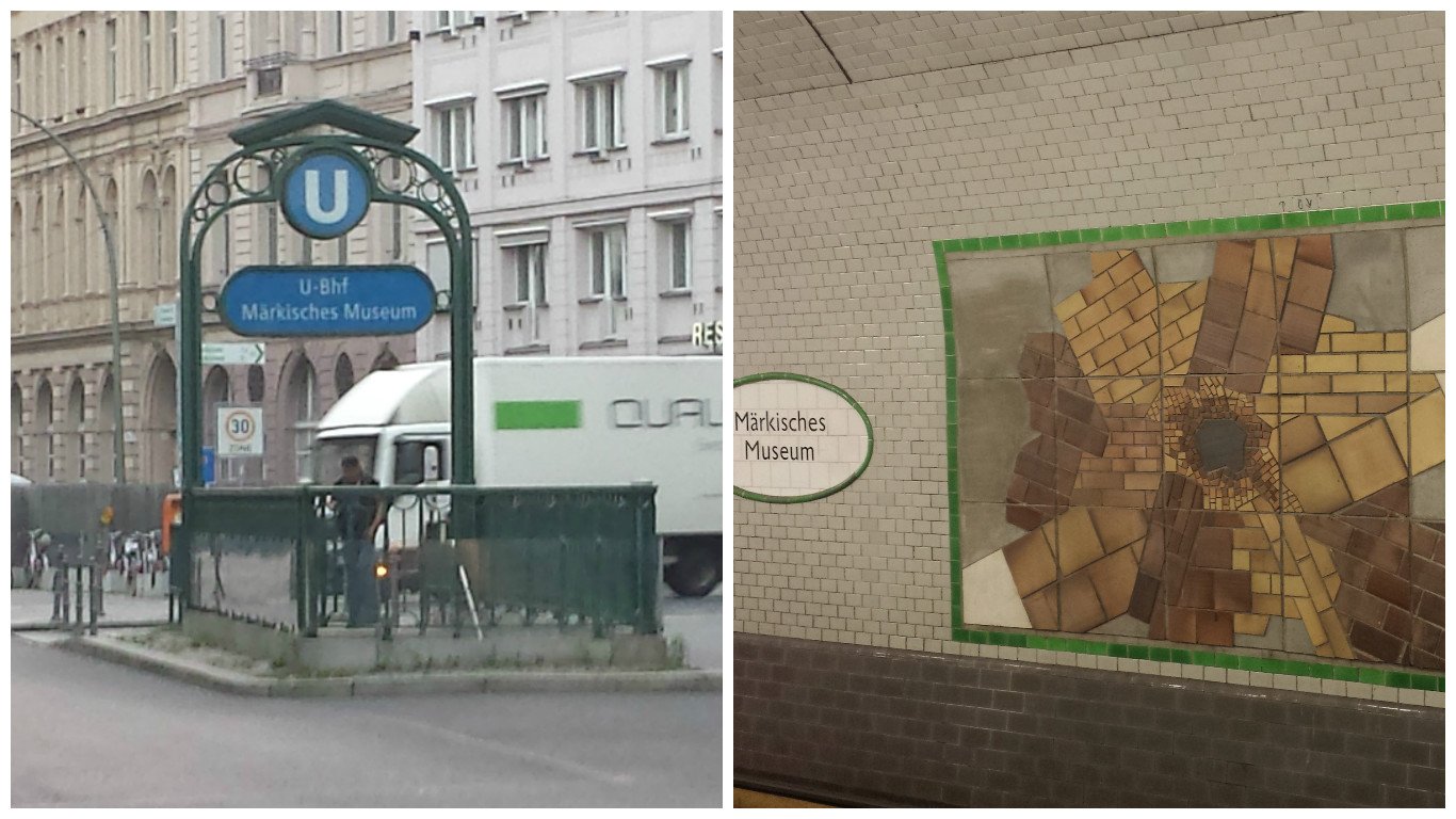 Estação de metrô Märkisches Museum em Berlim,Alemanha.
