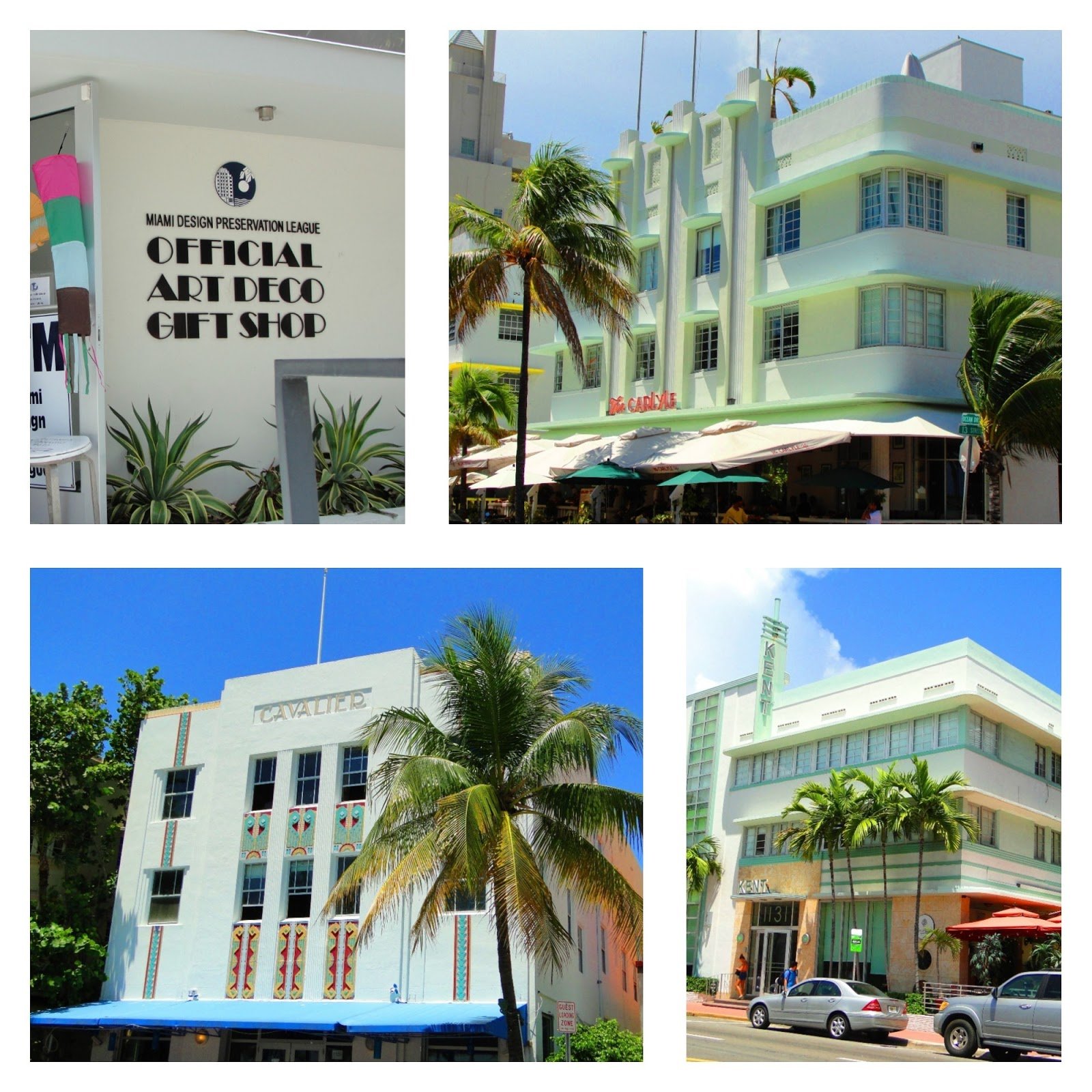 Art Deco District em Miami Beach na Flórida