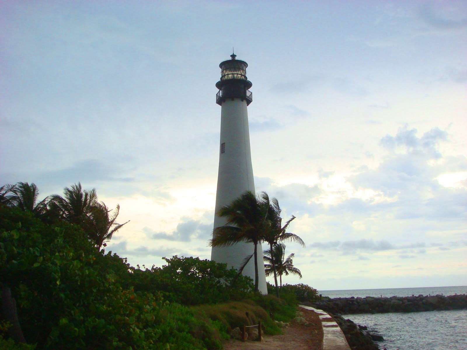 Farol de Bill Baggs Park em Key Biscayne, Miami, Flórida