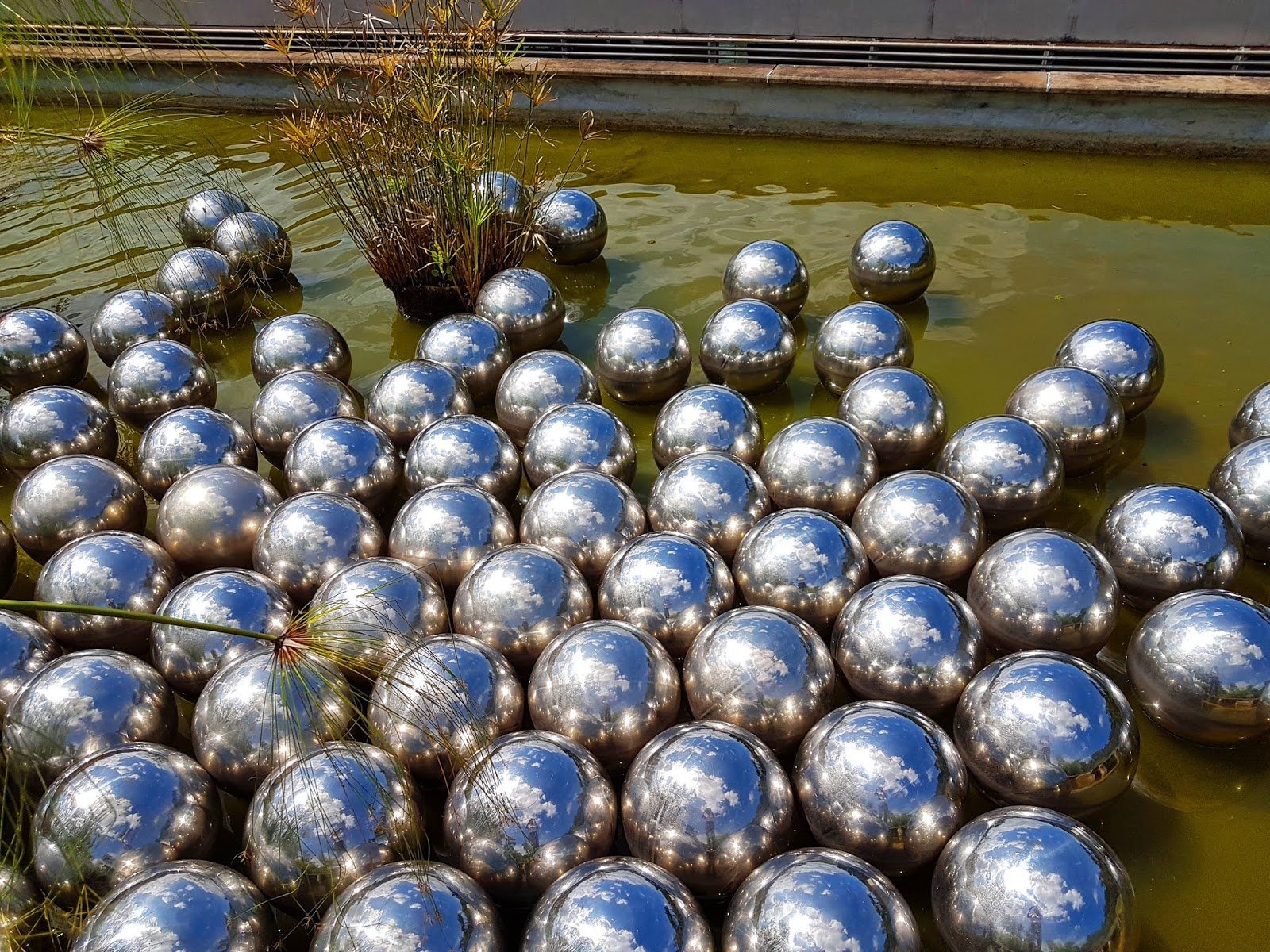 Narcissus Garden de Yayoi Kusama no Inhotim,Minas Gerais