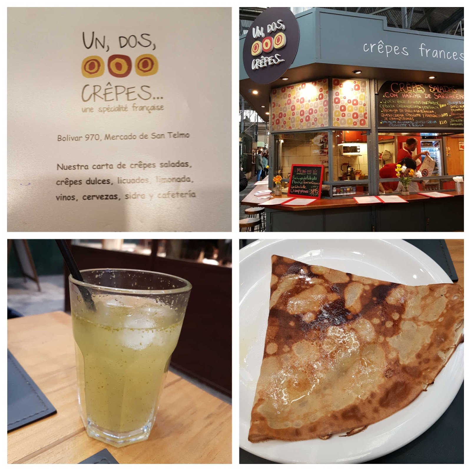 Como circular e onde comer em Buenos Aires. Un,Dos, Crêpes em Buenos Aires, Argentina.