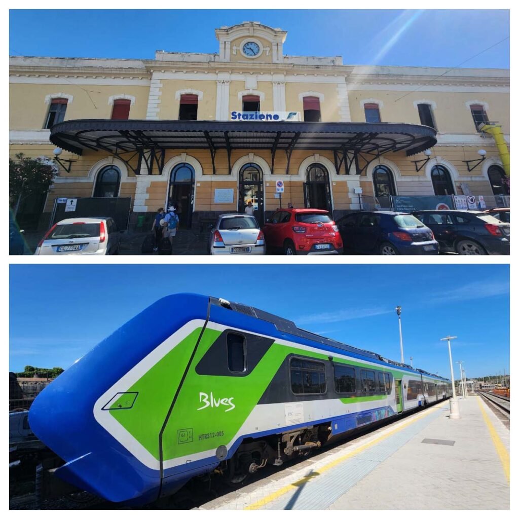 Trem de Siracusa para Ragusa na Sicília
